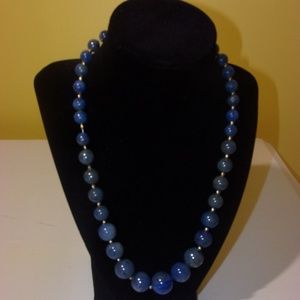 Handmade blue stone necklace